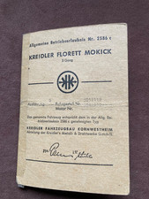Betriebserlaubnis Kreidler