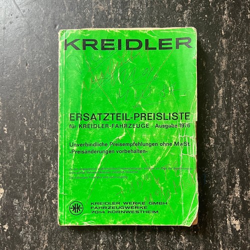 Kreidler ersatzteil preisliste - ersatzteil,